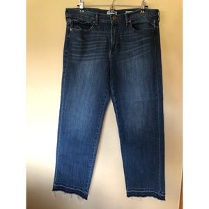 Banana Republic Straight Crop Frayed Hem Jeans 32L